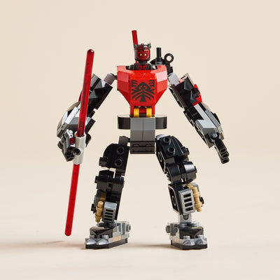 Mech Darth Maul visione frontale del set lego costruito