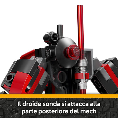 Mech Darth Maul visione dettaglio attacco del droide sonda