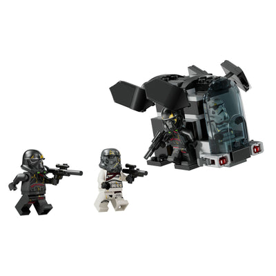 Battle Pack Death Trooper e Night Trooper visione con prospettiva laterale del set lego costruito