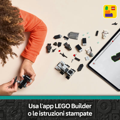 Battle Pack Death Trooper e Night Trooper fotografia dall'alto del set lego in costruzione "Usa l'app LEGO Builder o le istruzioni stampate"