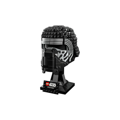 Casco di Kylo Ren visione con prospettiva laterale del set lego costruito
