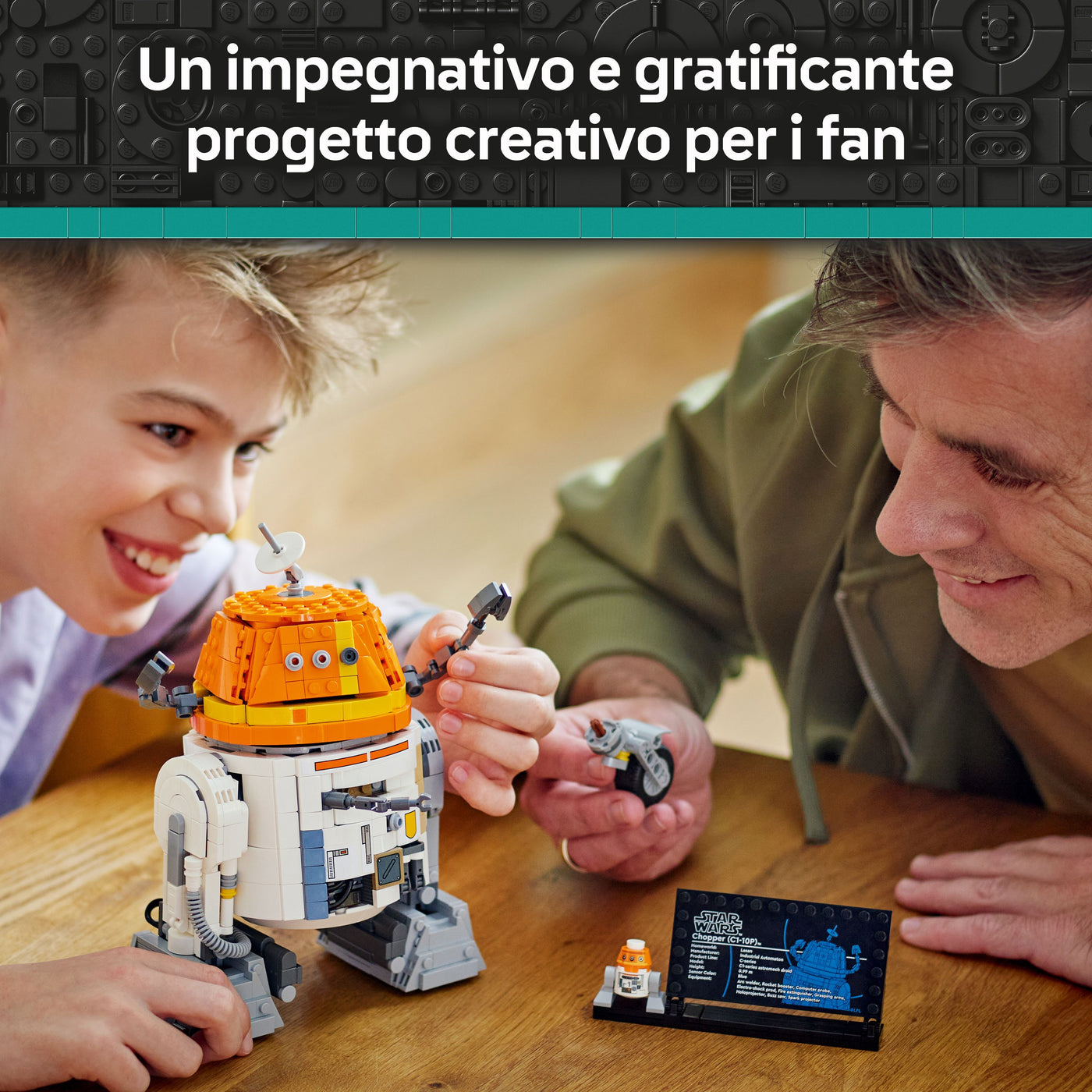 Droide astromeccanico Chopper (C1-10P)™ fotografia promozionale "Un impegnativo e gratificante progetto creativo per i fan"