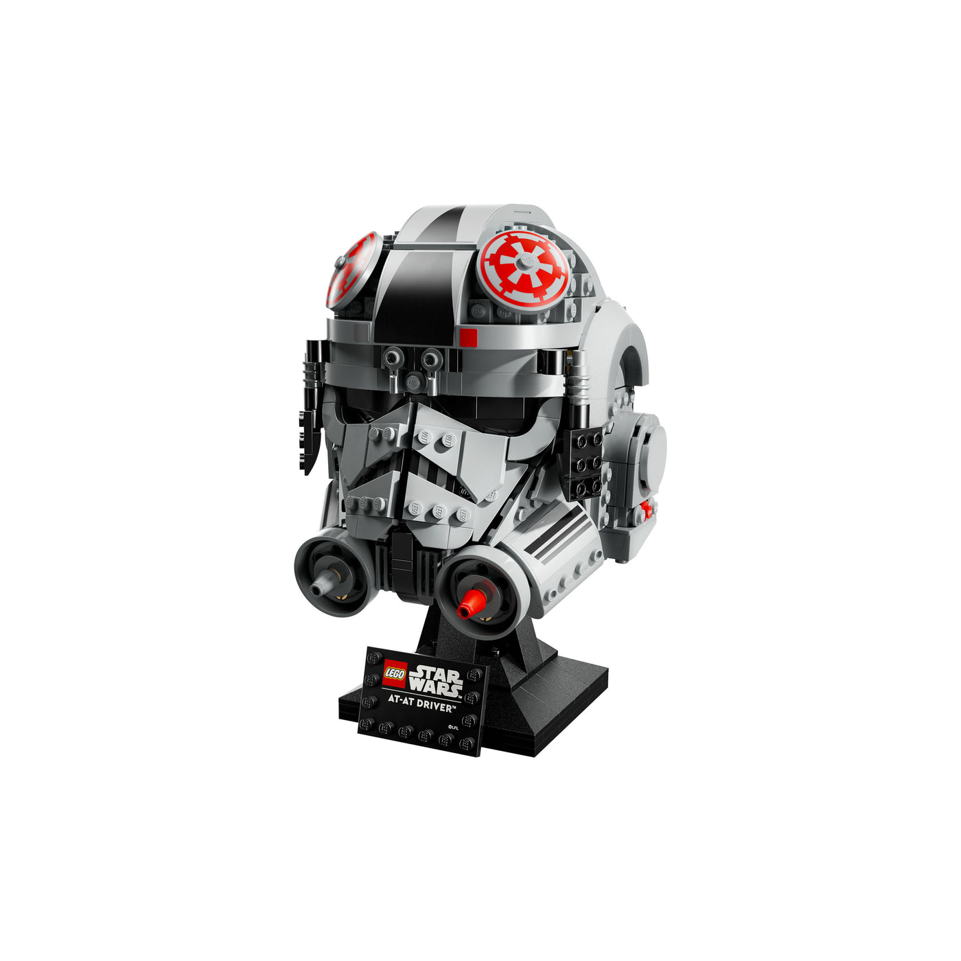 Casco pilota di AT-AT visione con prospettiva laterale del set lego costruito