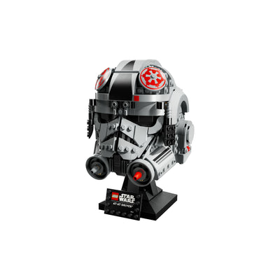 Casco pilota di AT-AT visione con prospettiva laterale del set lego costruito