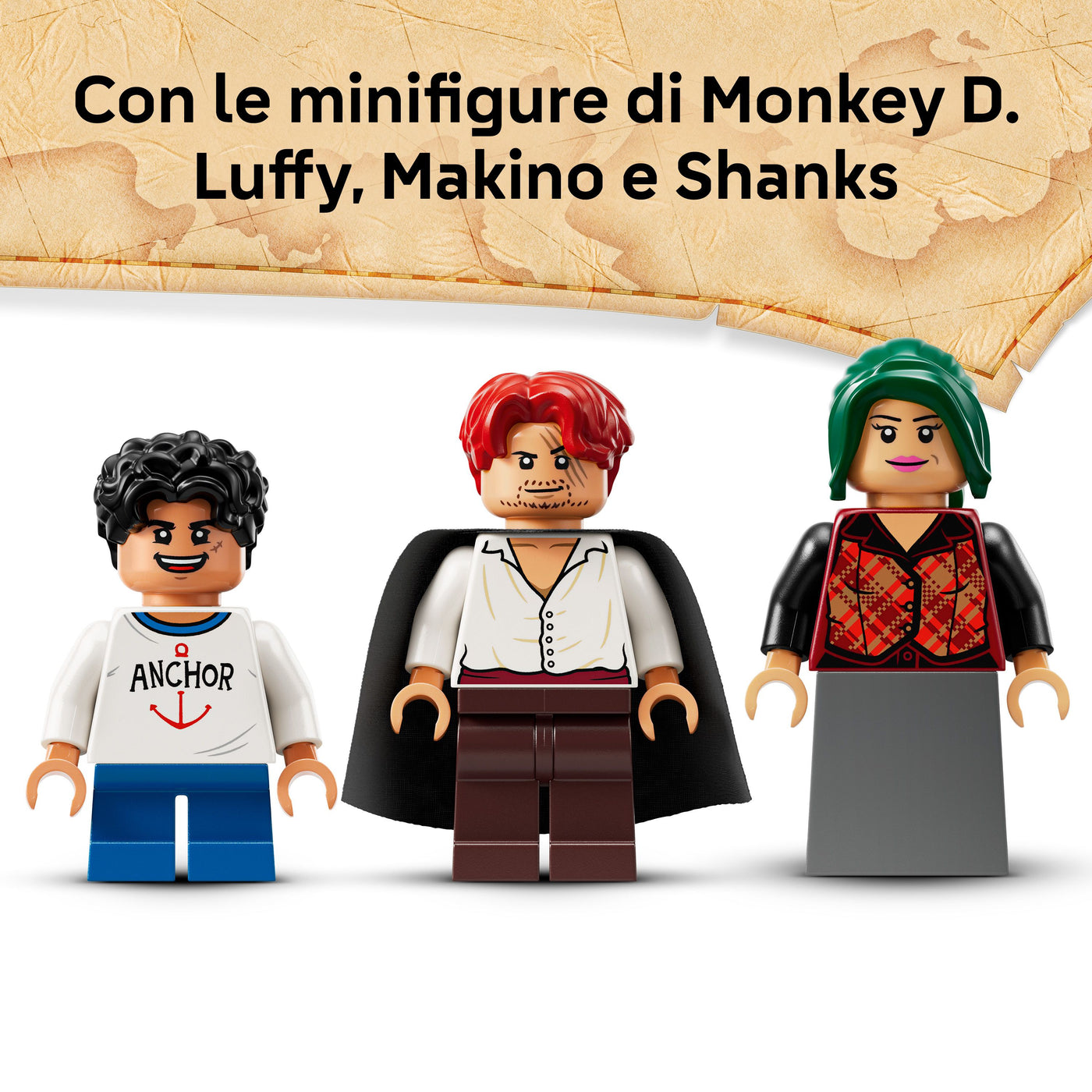 La capanna del Villaggio Foosha visione dettaglio minifigure incluse nel set lego