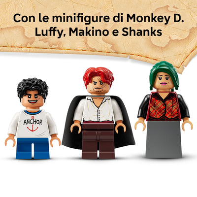 La capanna del Villaggio Foosha visione dettaglio minifigure incluse nel set lego