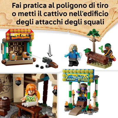 Battaglia ad Arlong Park visione dettaglio minifigure e accessori inclusi nel set lego