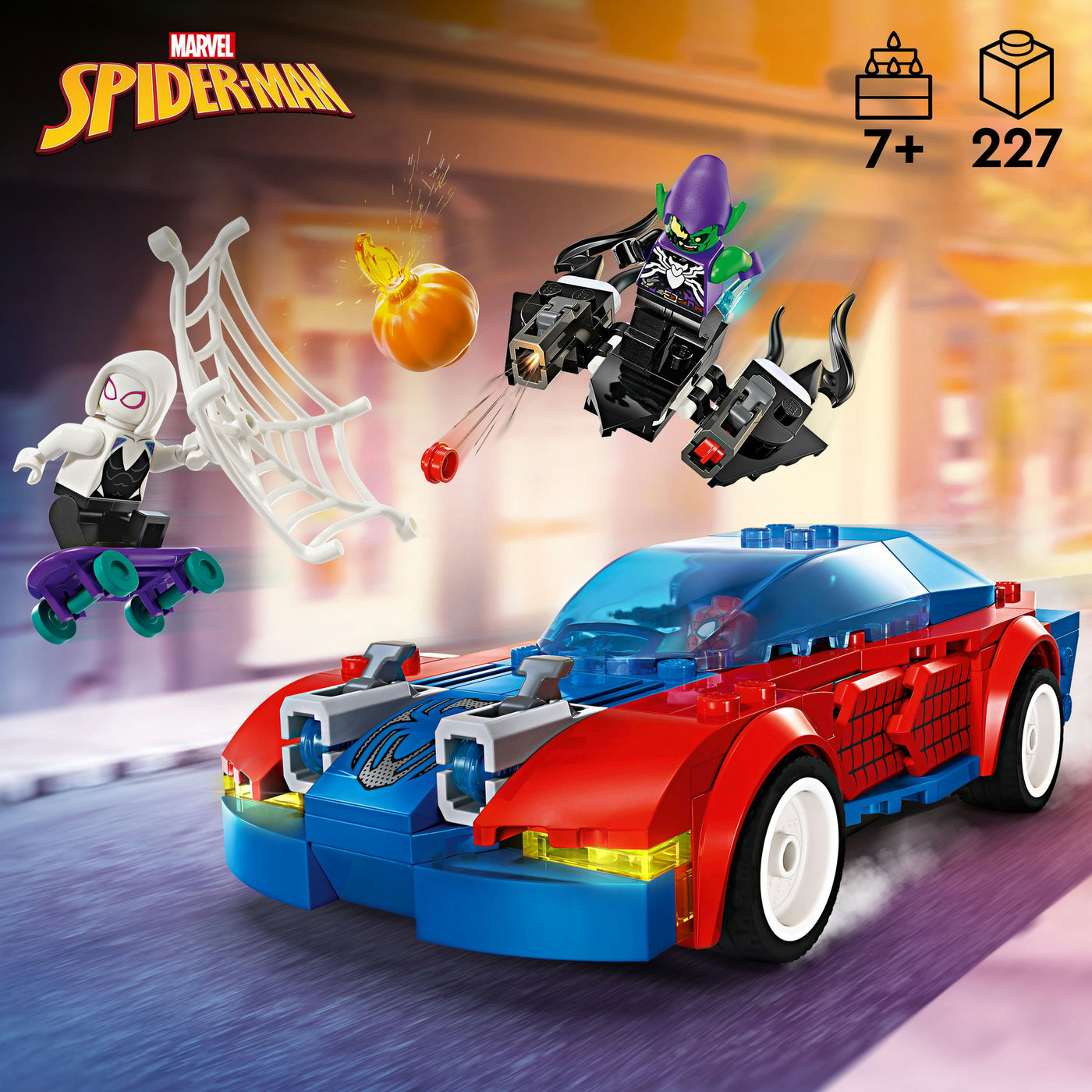 Auto da corsa di Spider-Man e Venom Goblin