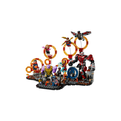 Avengers: Endgame La battaglia finale visione con prospettiva laterale del set lego costruito