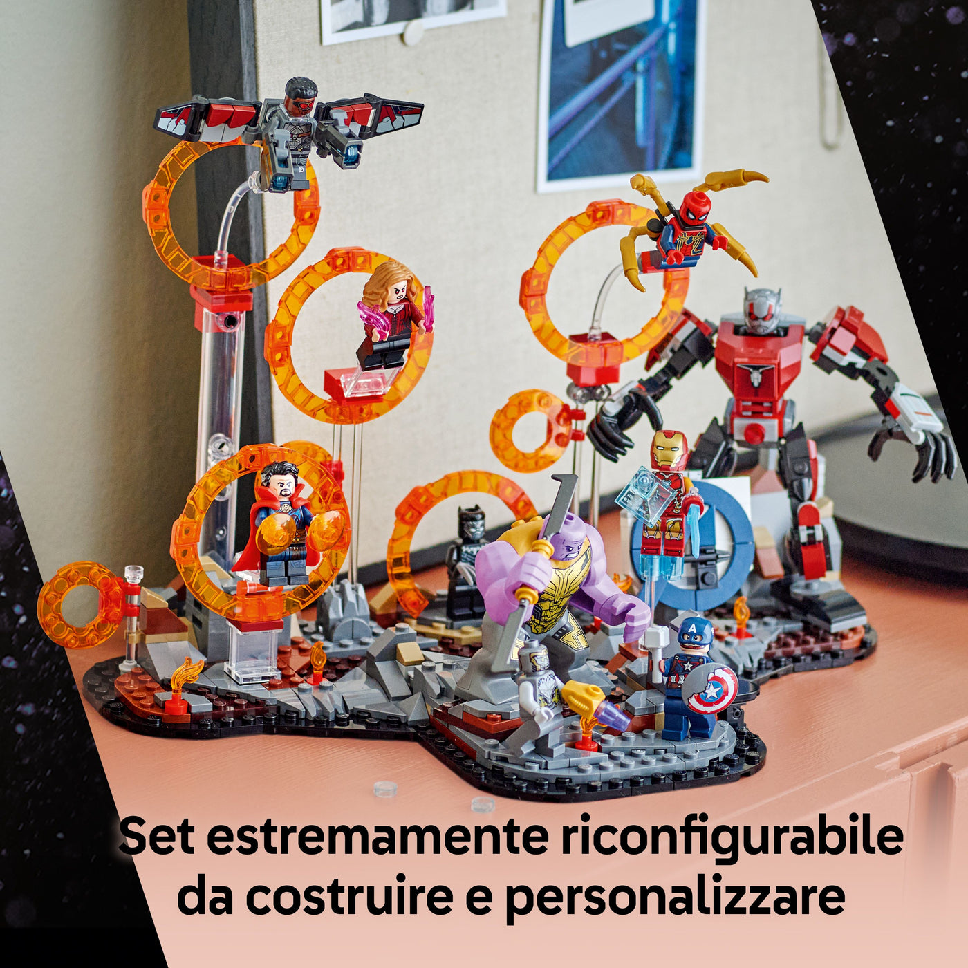 Avengers: Endgame La battaglia finale fotografia promozionale "Set estremamente riconfigurabile da costruire e personalizzare"