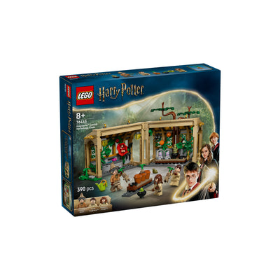 Castello di Hogwarts: lezione di erbologia visione con prospettiva laterale della scatola del set lego