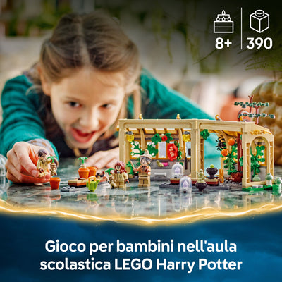 Castello di Hogwarts: lezione di erbologia fotografia promozionale "Gioco per bambini nell'aula scolastica LEGO Harry Potter"