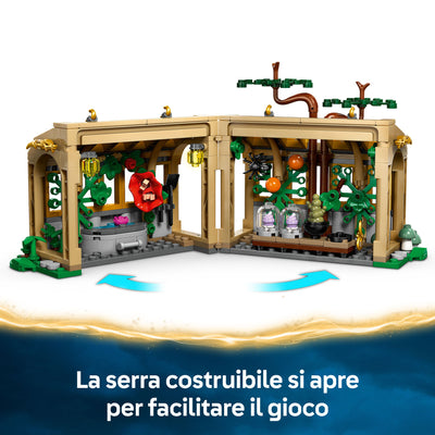 Castello di Hogwarts: lezione di erbologia visione dettaglio apertura serra