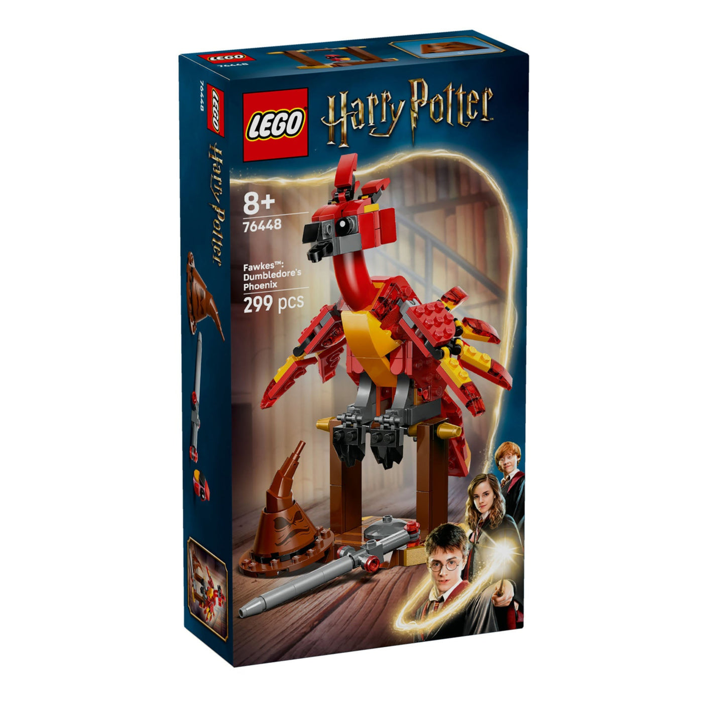 Fanny: la Fenice di Albus Silente visione con prospettiva laterale della scatola del set lego