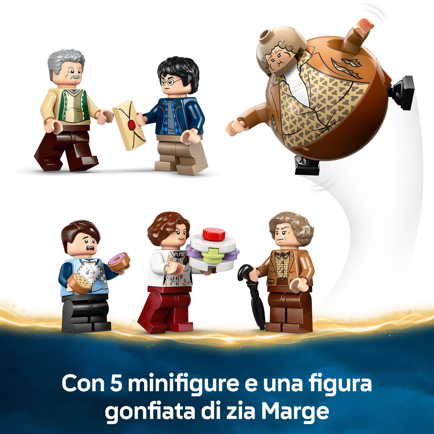 Privet Drive: la visita di zia Marge visione dettaglio minifigure incluse nel set lego