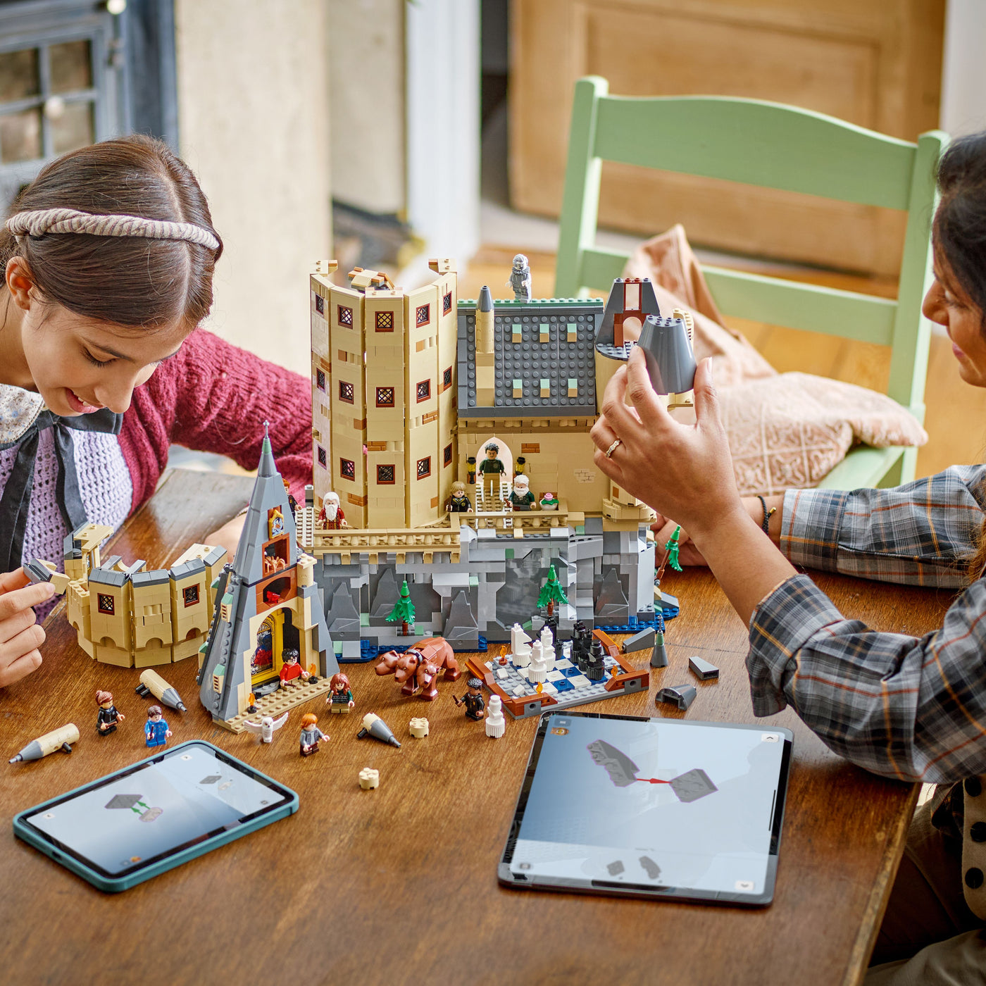 Castello di Hogwarts™: Torre della grande scalinata principale ftoografia del set lego in costruzione