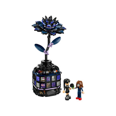 Fiore di dalia nero visione frontale del set lego costruito