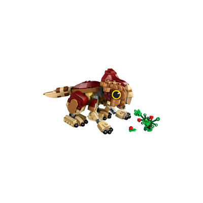Dinosauro cucciolo Dolores: Aquilops visione con prospettiva laterale del set lego costruito