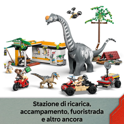 Alla ricerca del Raptor e del Titanosauro visione parti componenti del set lego