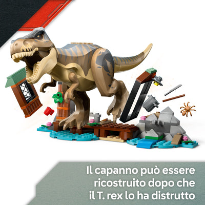 Fuga sul fiume dal T. rex visione dettaglio capanno