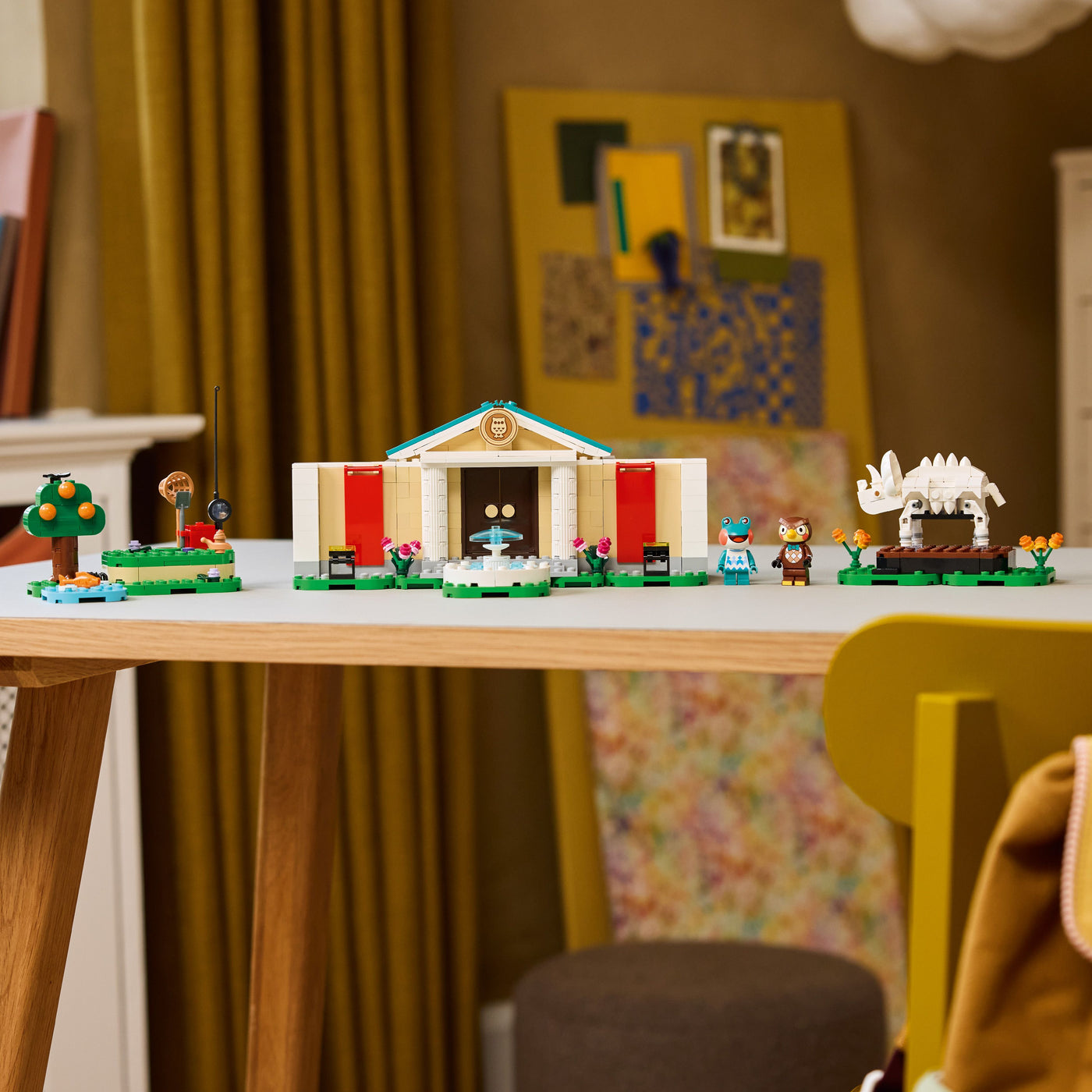 La collezione del museo di Blatero visione del set lego costruito in ambiente domestico da esposizione