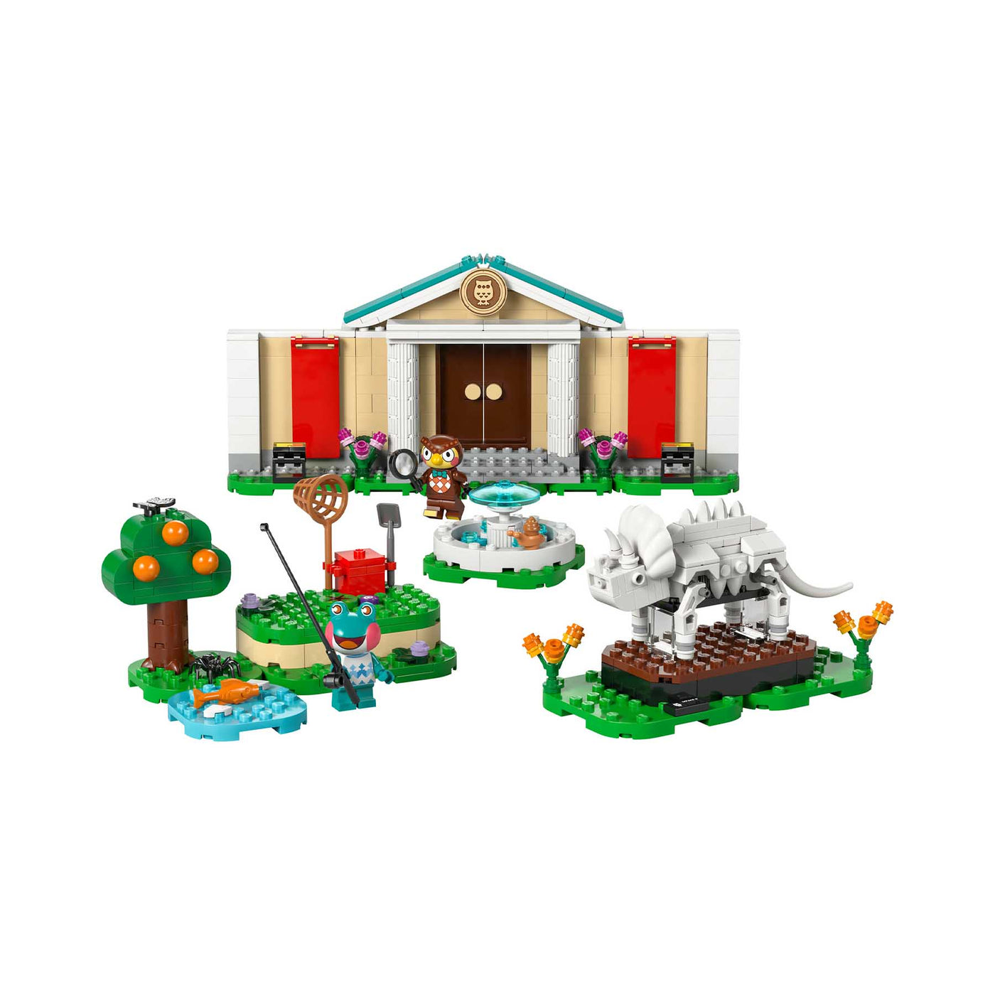 La collezione del museo di Blatero visione frontale del set lego costruito