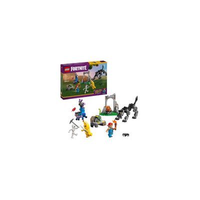 Campo di Bananita e Starter visione frontale del set lego costruito con scatola 