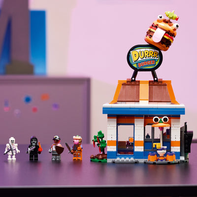 Ristorante di Durrr Burger fotografia del set lego costruito in ambiente domestico da esposizione