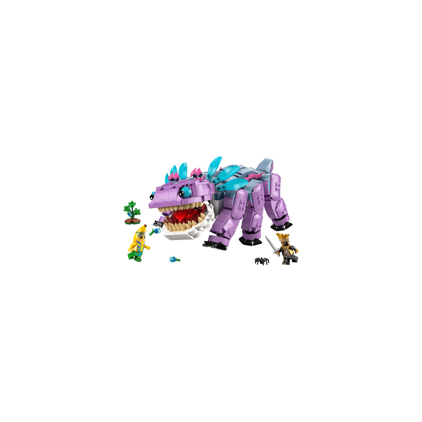 Klombo visione con prospettiva laterale del set lego completo