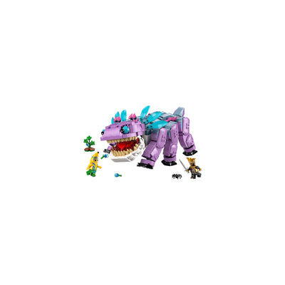 Klombo visione con prospettiva laterale del set lego completo