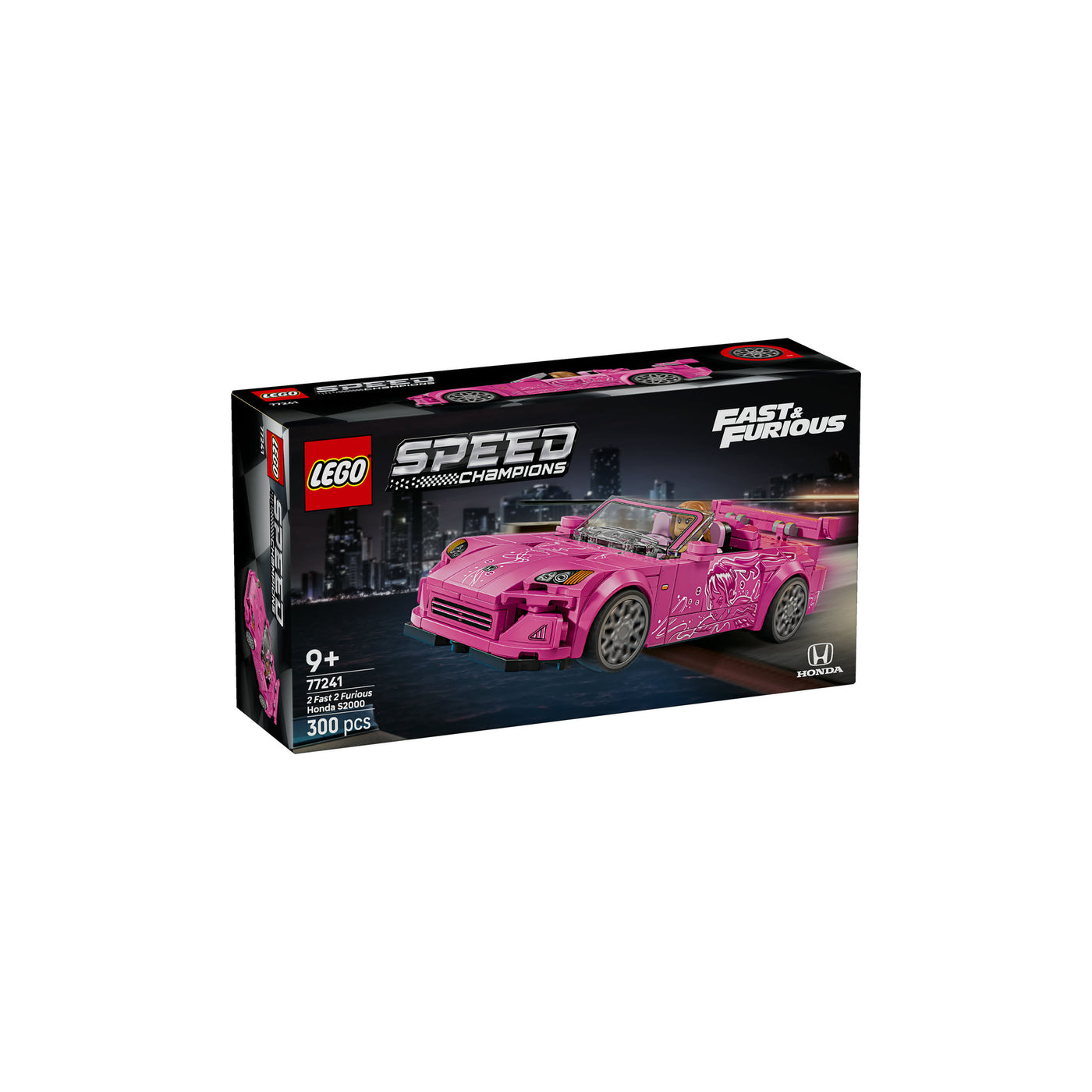 2 Fast 2 Furious Honda S2000 visione con prospettiva laterale della scatola del set lego