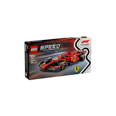 Auto da corsa F1® Ferrari SF-24 visione con prospettiva laterale della scatola del set lego