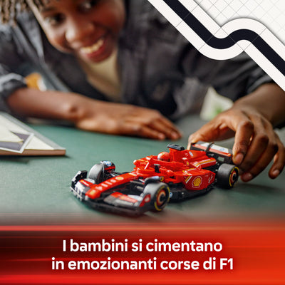 Auto da corsa F1® Ferrari SF-24 fotografia promozionale "I bambini si cimentano in emozionanti corse di F1"