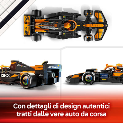 Auto da corsa McLaren F1® Team MCL38 fotografia promozionale "Con dettagli di design autentici tratti dalle vere auto da corsa"