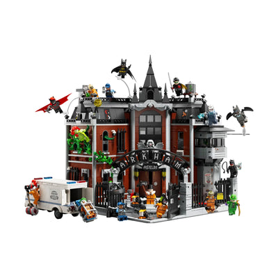 Arkham Asylum™ visione frontale del set lego costruito