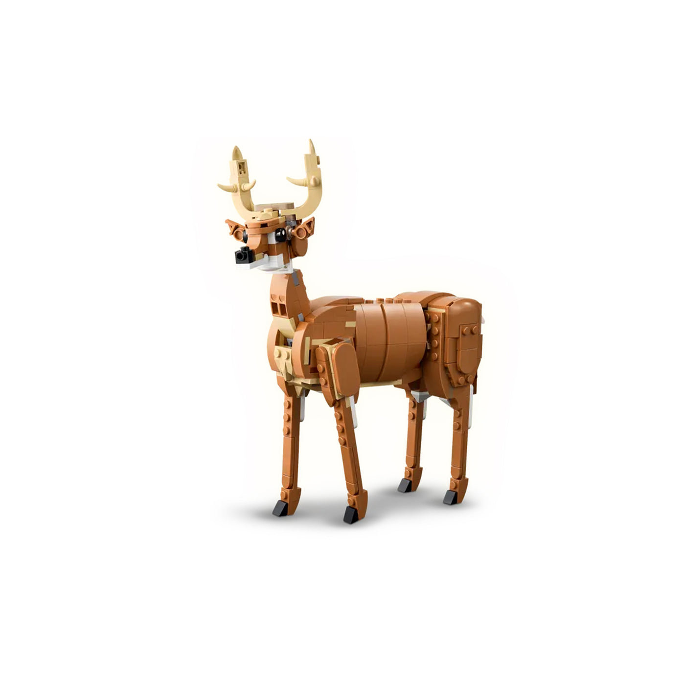 Cavallo meraviglioso visione con prospettiva laterale del set lego costruito in versione cerbiatto