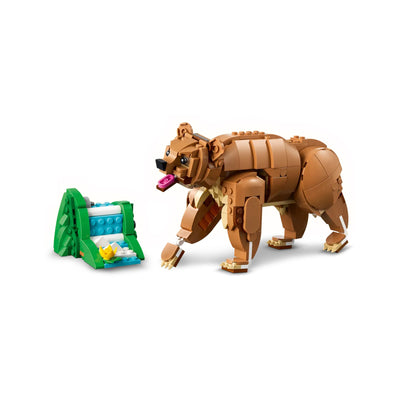 Cavallo meraviglioso visione con prospettiva laterale del set lego costruito in versione orso