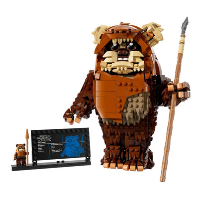 Wicket™ l'Ewok visione con prospettiva laterale del set lego costruito