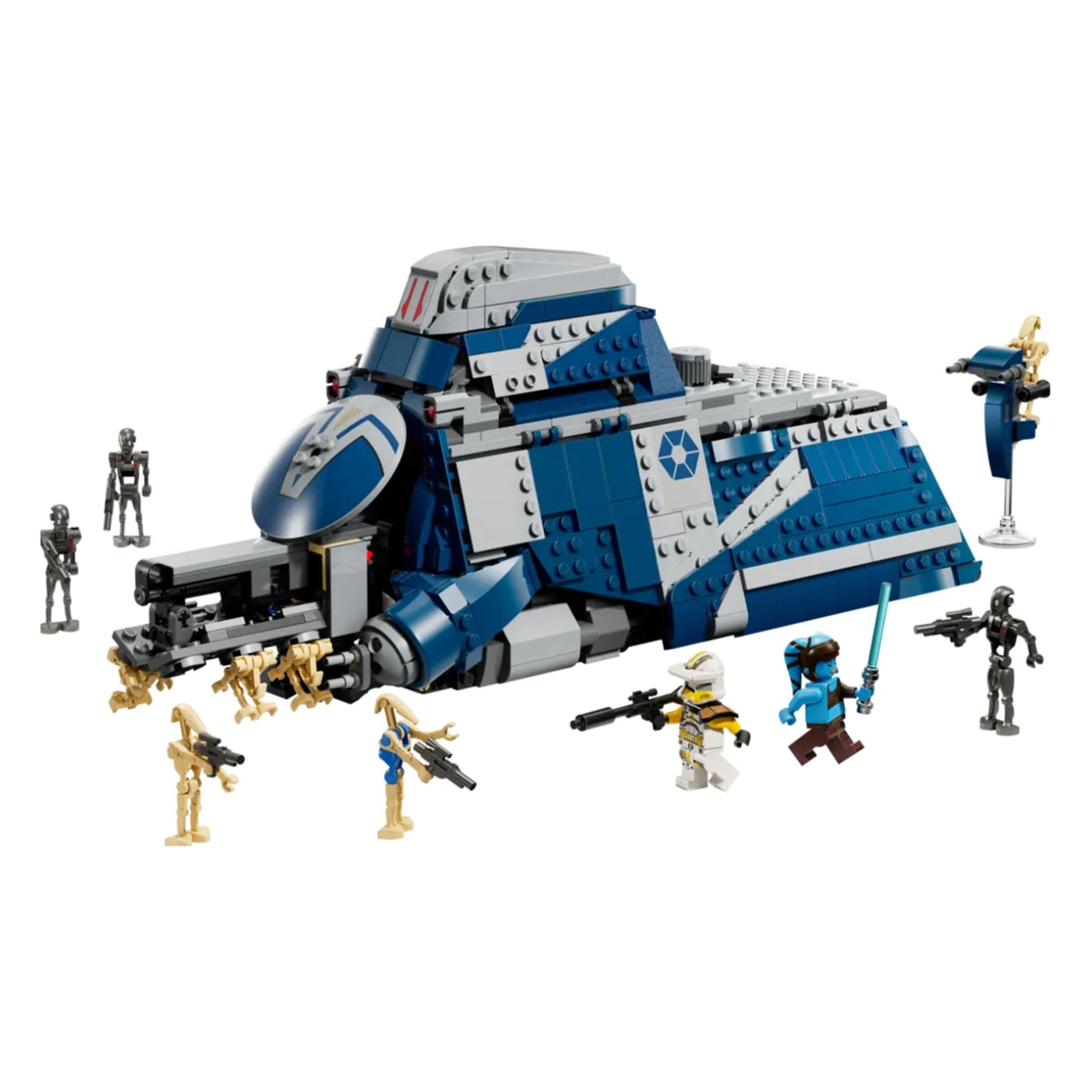MTT™ separatista Battaglia di Felucia visione con prospettiva laterale del set lego costruito