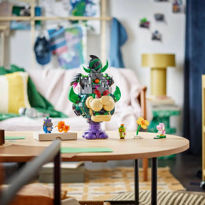 Principe Florian e Bowser castello fotografia del set lego costruito in ambiente domestico da esposizione