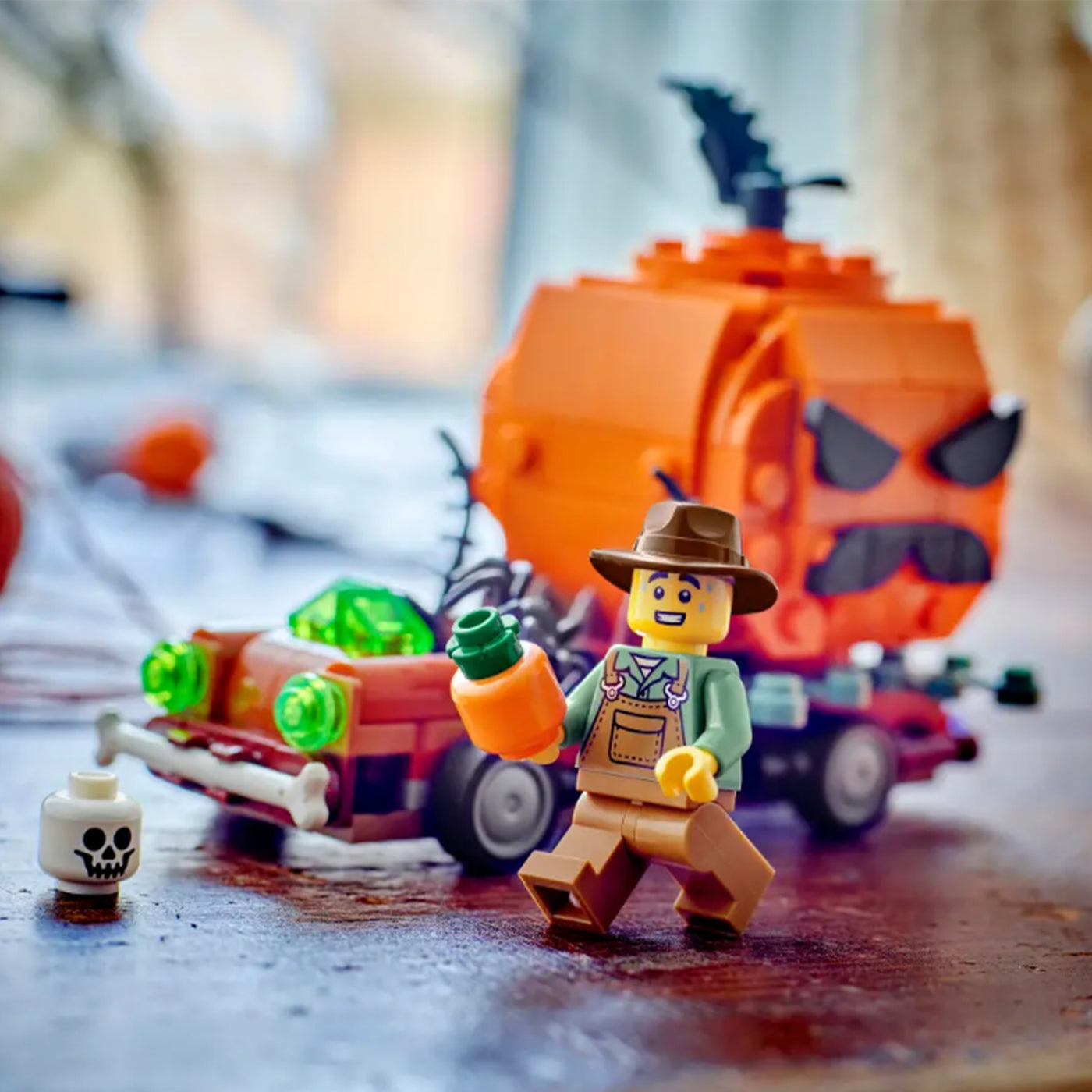 Furgone di Halloween fotografia del set lego costruito in primo piano