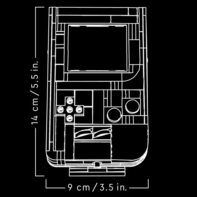 Game Boy™ visione progetto del prodotto con misure