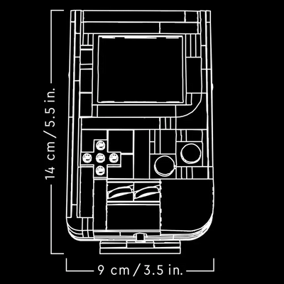 Game Boy™ visione progetto del prodotto con misure