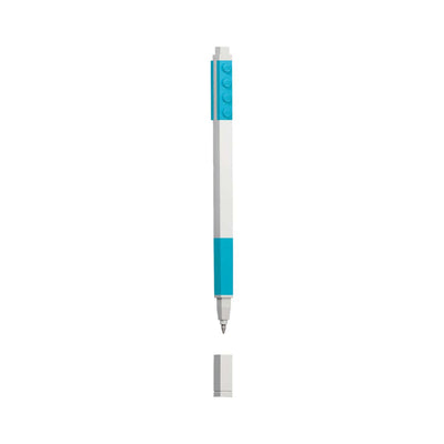 Penna Gel LEGO® colore azzurro visione frontale