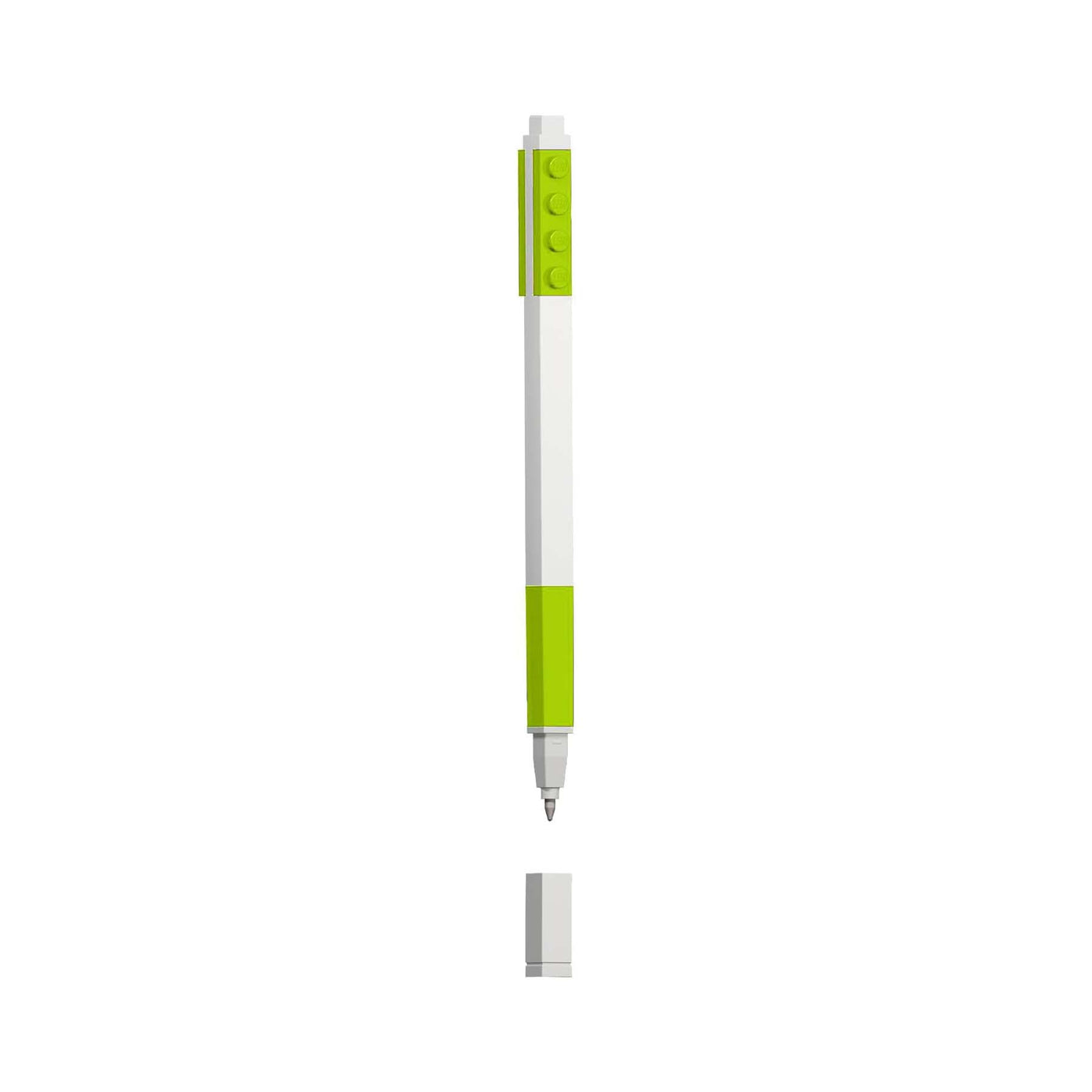 Penna Gel LEGO® colore lime visione frontale