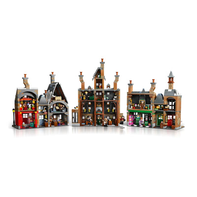 Villaggio di Hogsmeade™ – Edizione del Collezionista visione frontale del set lego costruito completo