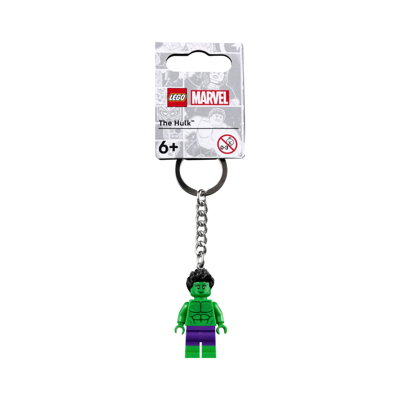 Portachiavi di Hulk visione frontale con confezione