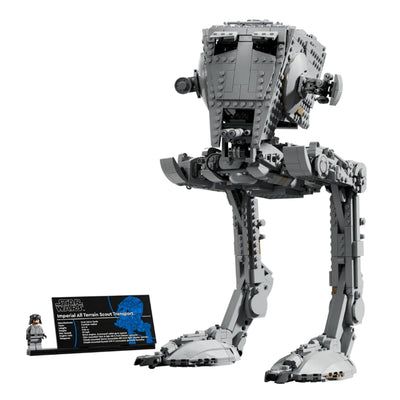 Walker AT-ST™ visione con prospettiva laterale del set lego costruito