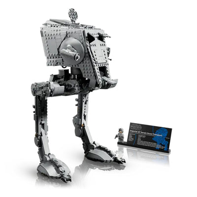 Walker AT-ST™ visione con prospettiva laterale del set lego costruito 