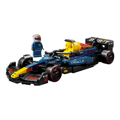 Auto da corsa F1® Oracle Red Bull Racing RB20 visione con prospettiva laterale del set lego costruito
